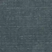 Woven fabric sample in slate gray features a mottled, irregular texture with horizontal striations and a matte finish.